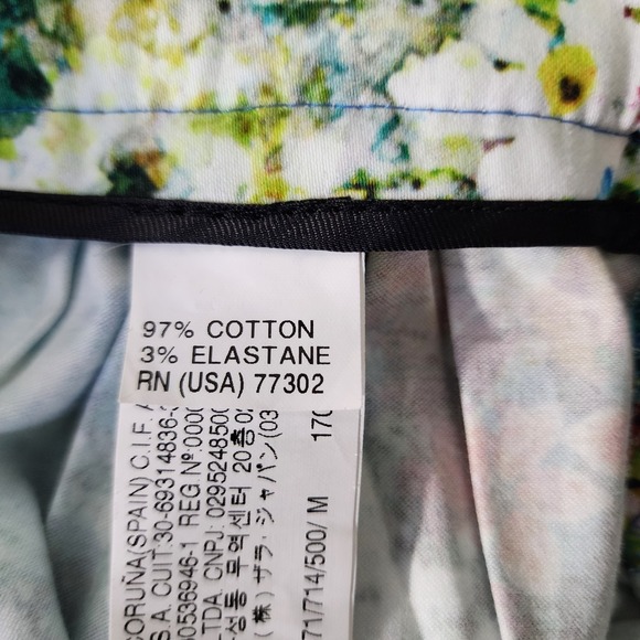 ZARA Flower Printed High Waisted Tulip Mini Skirt Made In Spain Women Medium - Picture 6 of 9